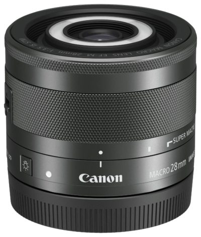Canon EF-M 28mm f/3.5 Macro IS STM Lens. Canon EF-M 28mm f/3.5 Macro IS STM Lens.